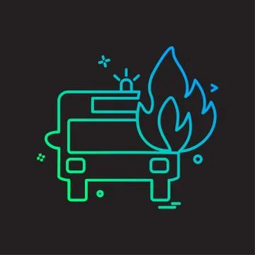 Fire truck icon design vector 스톡 일러스트