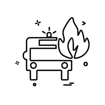 Fire truck icon design vector Stockillustratie