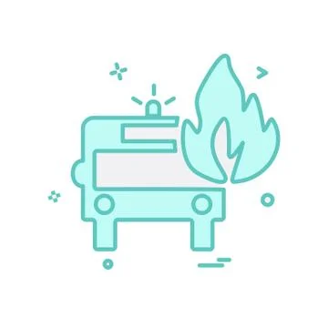 Fire truck icon design vector Stock Illustration