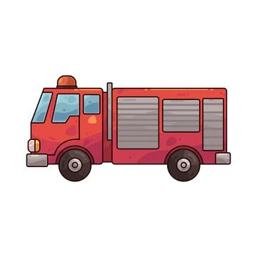 Fire truck illustration Stock Illustration