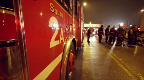 Fire Truck on Left Stock Footage 645469