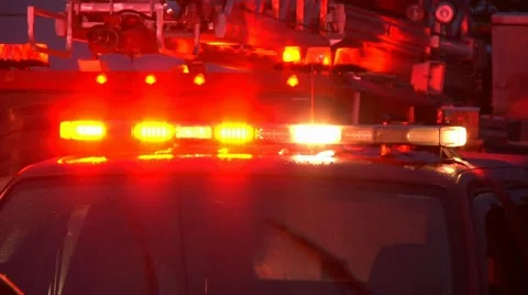 Fire truck light bar Video stock 934780
