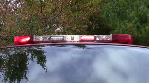 Fire truck light bar Stock Footage 8845757