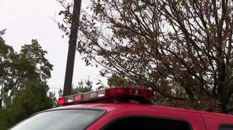 Fire truck lights Stock Footage 8845769