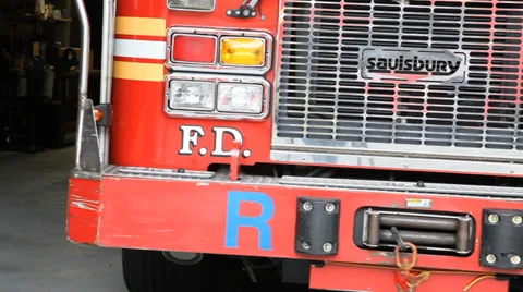 Fire truck in New York Stock Footage 33749751