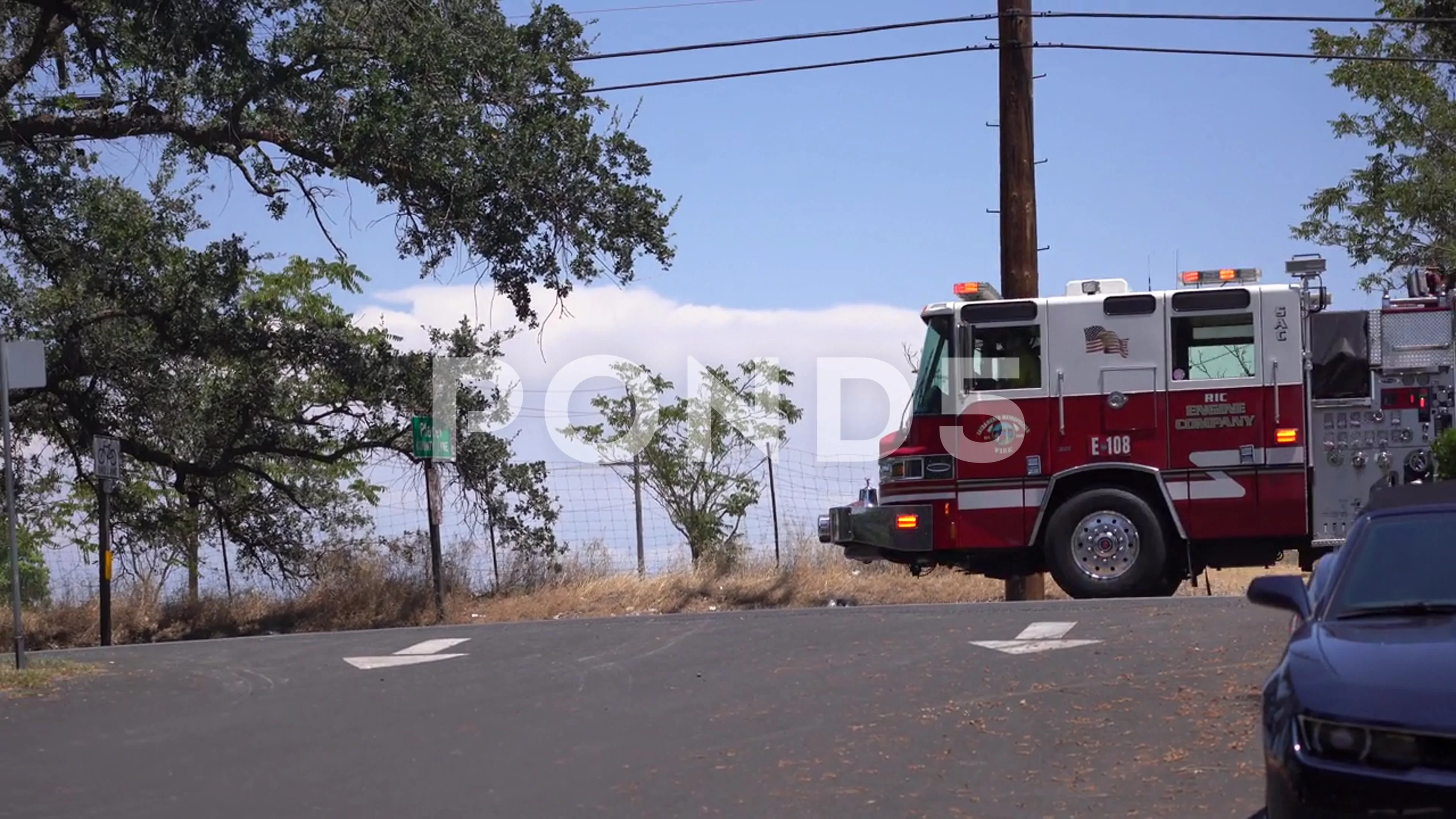fire trucks responding to calls