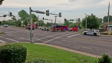 Fire truck scene Stock Footage 243387188