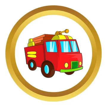 Fire truck vector icon Stockillustratie