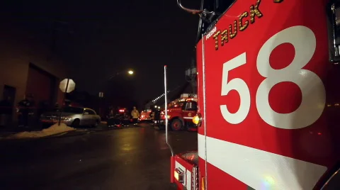 Fire Truck view point Stock Footage 644846