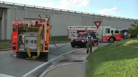 Fire trucks CFD Stock Footage 934806
