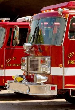 Fire Trucks Close-up Stock Photos