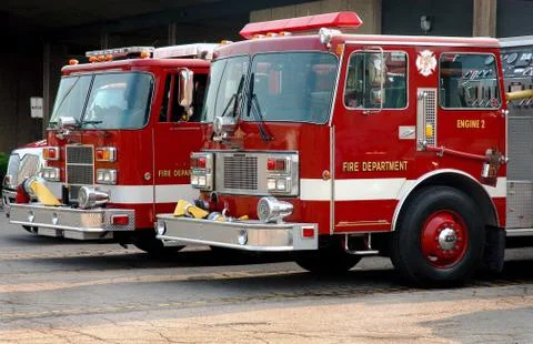Fire Trucks Close-up Stock Photos