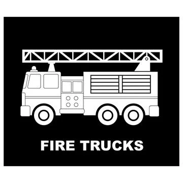 Fire trucks icon Stock Illustration