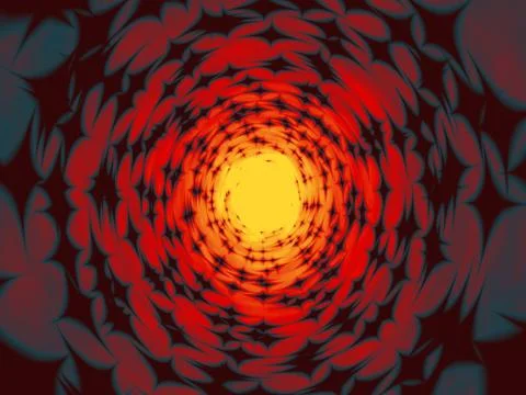 Fire tunnel generated texture Stock Illustration