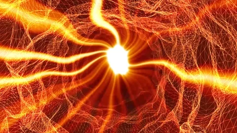 Fire tunnel looping animated background 1080p Stock Footage 124204663