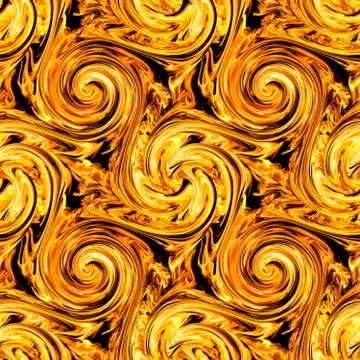 Fire twirls abstract. seamless  pattern Stock Illustration