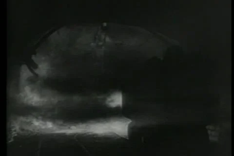 Fire in underground mine Stock Footage 11352663