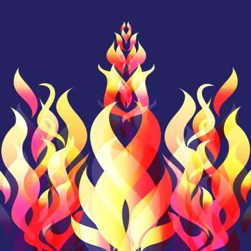 Fire vector background Stock Illustration