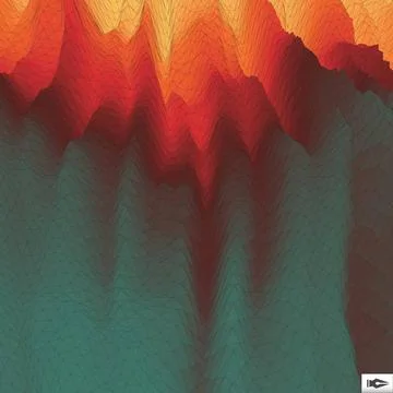 Fire Vector Background. Mosaic. Abstract Mesh Illustration. Fire Vector Ba... Stock Photos