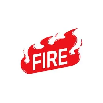 Fire vector icon. Fire Flame Logo design vector template Stock Illustration