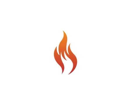 Fire vector icon logo Stock Illustration