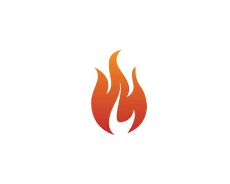 Fire vector icon logo Illustrazione stock