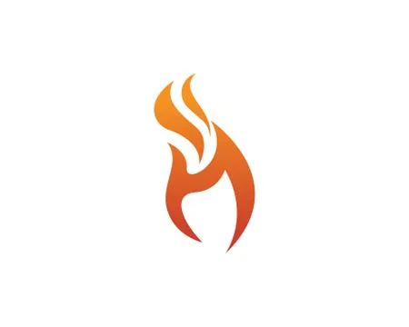 Fire vector icon logo Illustrazione stock