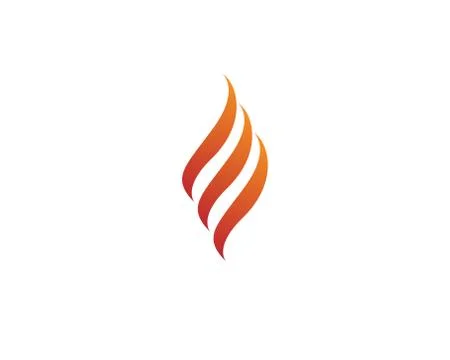 Fire vector icon logo Illustrazione stock