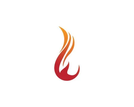 Fire vector icon logo Stock Illustration