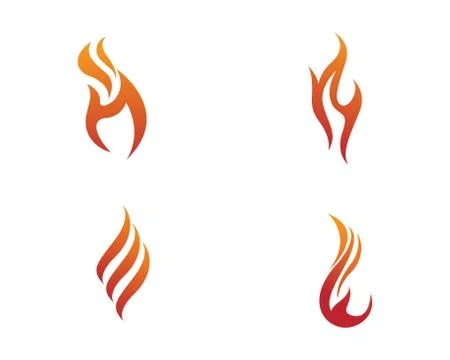 Fire vector icon logo Stock Illustration