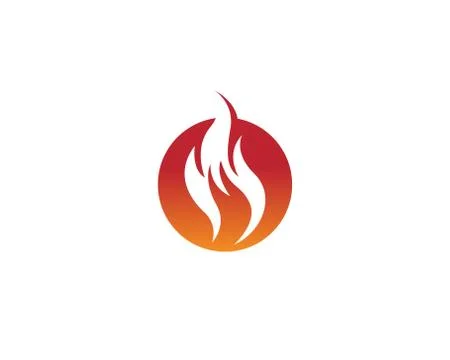 Fire vector icon logo Stock Illustration