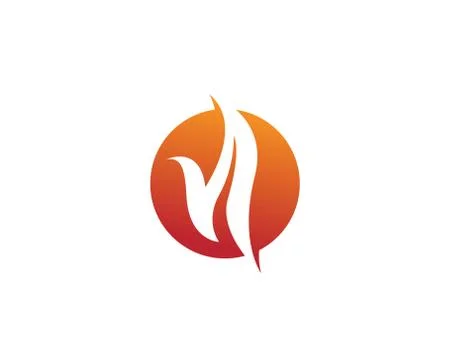 Fire vector icon logo Illustrazione stock