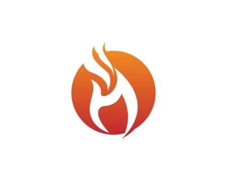 Fire vector icon logo Stock Illustration
