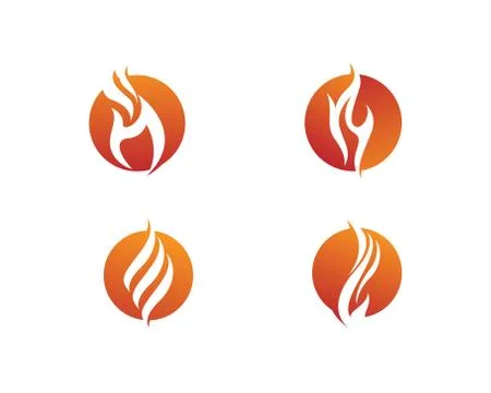 Fire vector icon logo Illustrazione stock