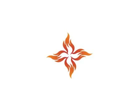 Fire vector icon logo Illustrazione stock