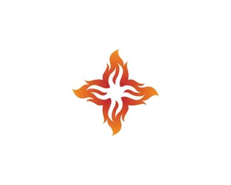 Fire vector icon logo Illustrazione stock
