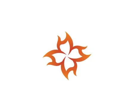 Fire vector icon logo Illustrazione stock