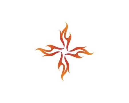 Fire vector icon logo Illustrazione stock