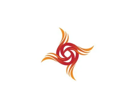 Fire vector icon logo Stock Illustration