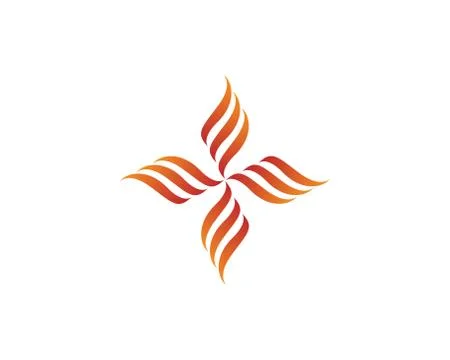 Fire vector icon logo Illustrazione stock