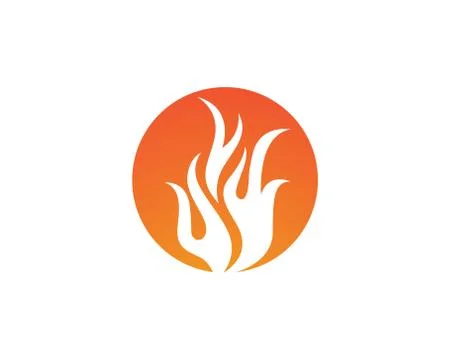 Fire vector icon logo template Stock Illustration