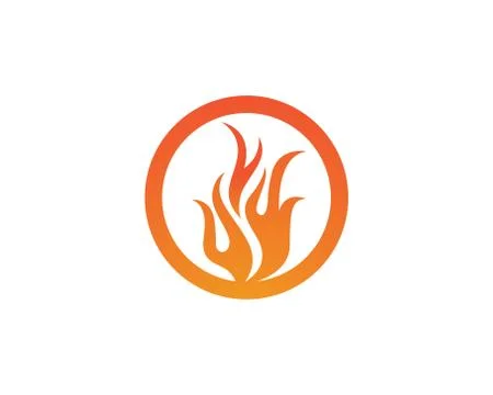 Fire vector icon logo template Stock Illustration