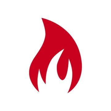Fire vector icon on a white background Stock Illustration