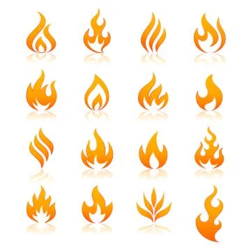 Fire vector icons Stock Illustration
