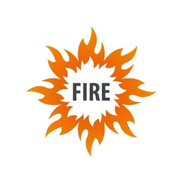 Fire vector logo Illustrazione stock