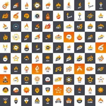 Fire vector logo Stock Illustration