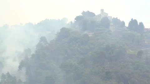 Fire in Versilia, Tuscany Video stock 201677451