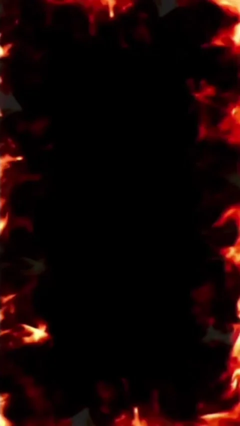 Fire Vertical Flame Border Effect Видео 346500565
