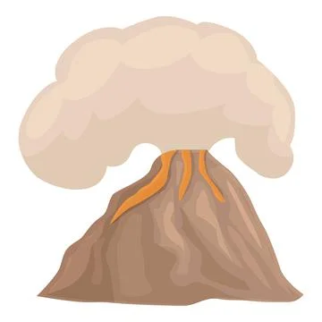 Fire volcano icon cartoon vector. Lava eruption Illustrazione stock