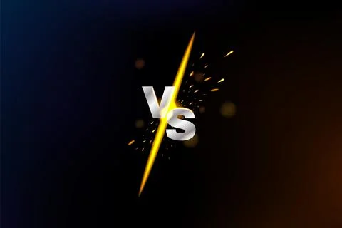 Fire vs icon. Boxing versus. Light V and S letters for sport team battle. Match Stock Illustration